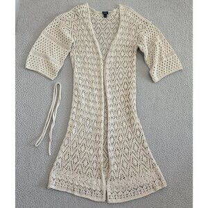 Daytrip Cardigan Sweater Open‎ Knit Crochet Belted Boho Layering